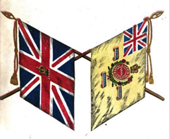 Colours of the 81st Regiment of Foot in which Firth FORREST served during the 2nd Afghan Wars.